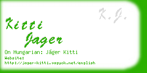 kitti jager business card