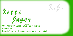 kitti jager business card